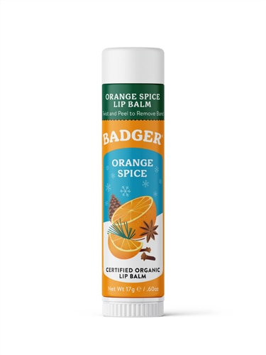 Badger Organic Holiday Lip Balm Orange Spice