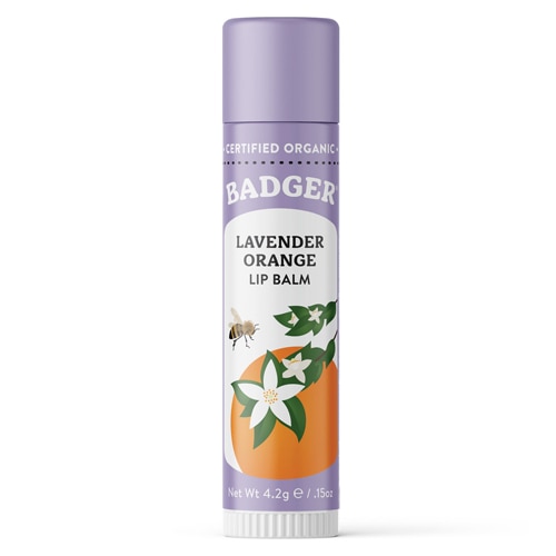 Badger Organic Lip Balm Lavender and Orange