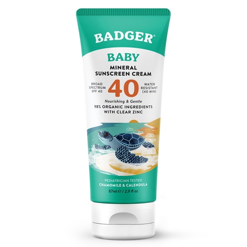 Badger SPF 40 Baby Mineral Sunscreen Cream