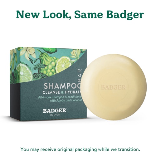 Badger Shampoo & Conditioner Bar Cleanse & Hydrate Jojoba & Coconut