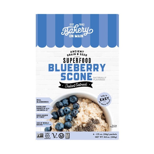 Bakery On Main Gluten Free Ancient Grains & Seeds Instant Oatmeal Blueberry Scone