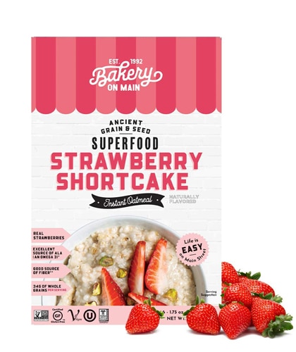 Bakery On Main Gluten Free Ancient Grains & Seeds Instant Oatmeal Strawberry Shortcake