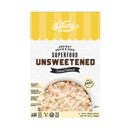 Bakery On Main Gluten Free Ancient Grains & Seeds Instant Oatmeal Unsweetened