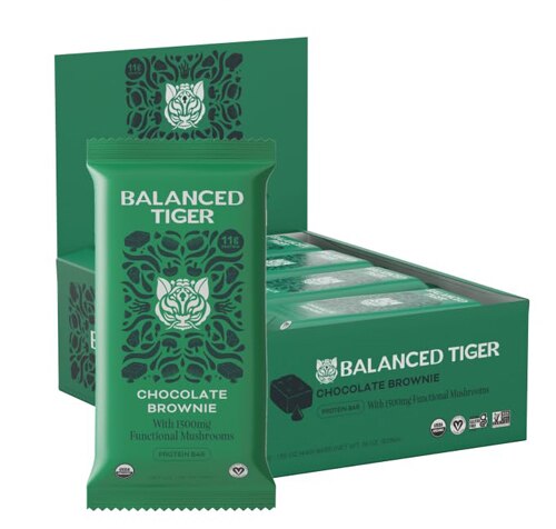 Balanced Tiger Functional Mushroom Protein Bar Chocolate Brownie