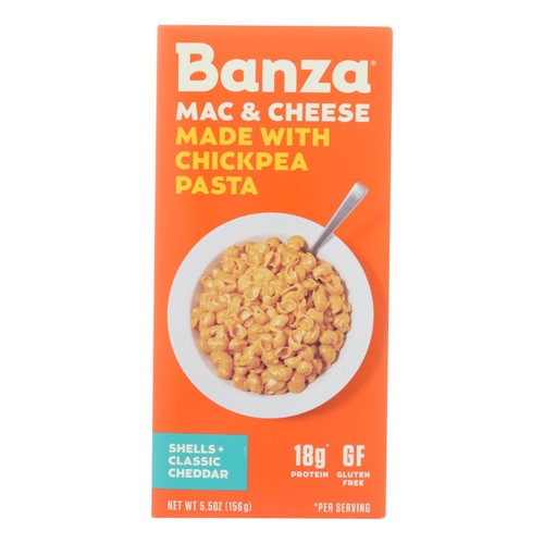 Banza Chickpea Pasta Shells Mac & Cheese Classic Cheddar