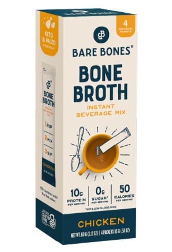 Bare Bones Instant Bone Broth Beverage Mix Chicken