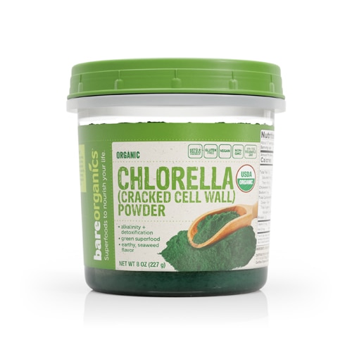 BareOrganics Chlorella Cracked Cell Wall Powder