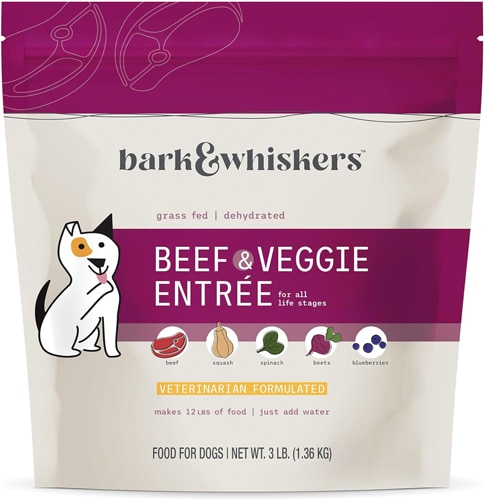 Bark & Whiskers Dehydrated Dog Food Beef & Veggie