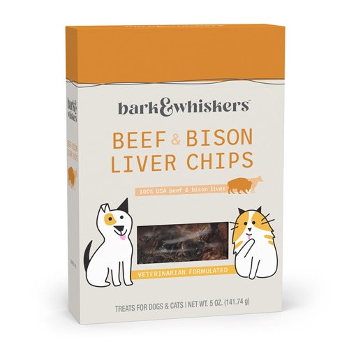 Bark & Whiskers Dog & Cat Treats Beef & Bison Chips