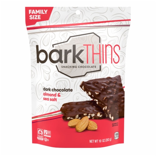 BarkTHINS Fair Trade Snacking Chocolate Dark Chocolate Almond & Sea Salt