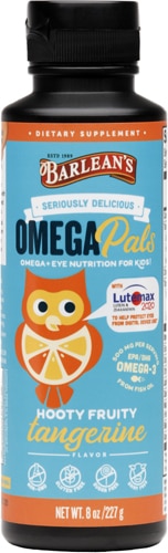 Barlean's Kids Omega Pals Fish Oil + Eye Nutrition Tangerine