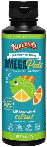 Barlean's Kids Omega Pals Fish Oil High Potency Citrus