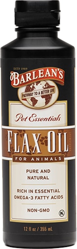 Barlean's Pet Essentials Flax Oil for Animals with Omega-3 Fatty Acids