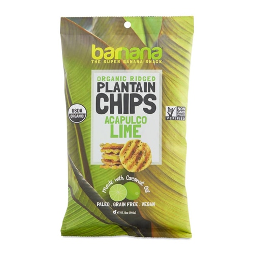 Barnana Organic Ridged Plantain Chips Acapulco Lime