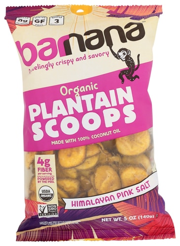 Barnana Plantain Scoops Organic Non GMO Himalayan Pink Salt