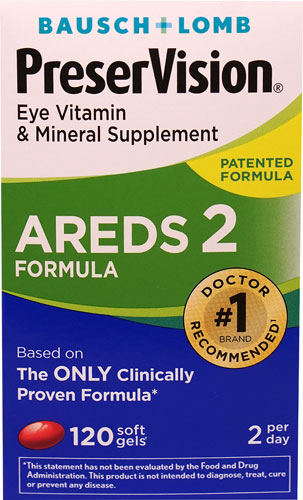 Bausch & Lomb PreserVision Eye Vitamin & Mineral Supplement AREDS 2 Patented Formula