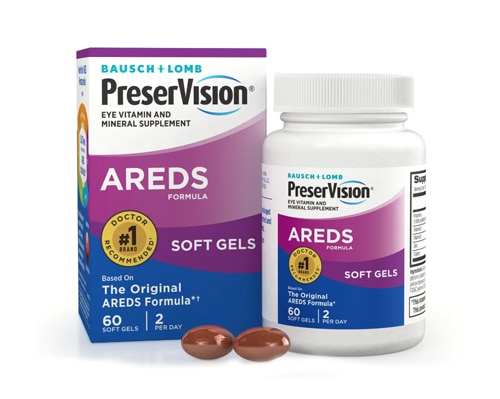 Bausch & Lomb PreserVision Eye Vitamin and Mineral Supplement AREDS Softgel Formula