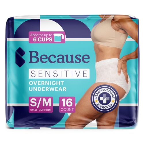 Because Overnight Bladder Control Underwear - 16 Pairs - Small-Medium