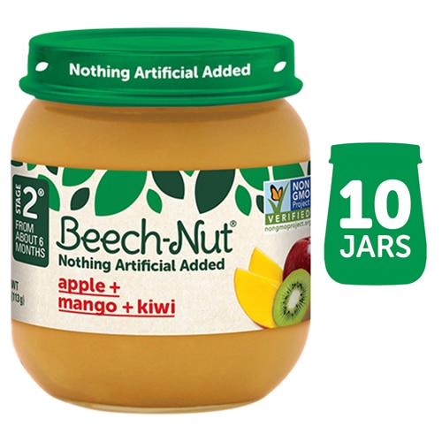 Beech-Nut Baby Food Puree 6+ Months Apple Mango & Kiwi