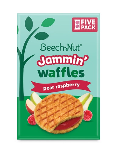 Beech-Nut Jammin' Waffle Toddler Fruit-Filled Cookie Pear Raspberry