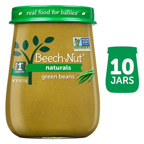 Beech-Nut Naturals Baby Food Puree 4+ Months Green Beans