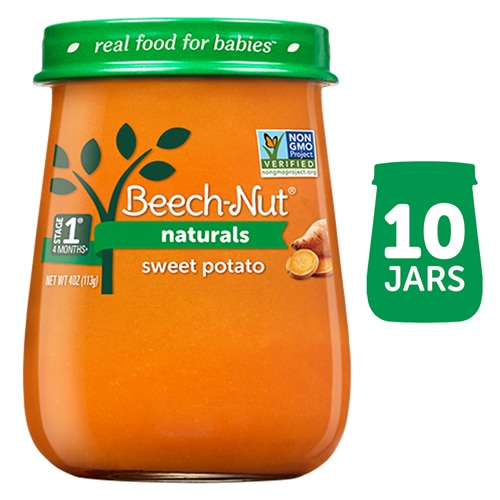 Beech-Nut Naturals Baby Food Puree 4+ Months Sweet Potato