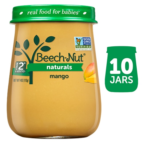 Beech-Nut Naturals Baby Food Puree 6+ Months Mango