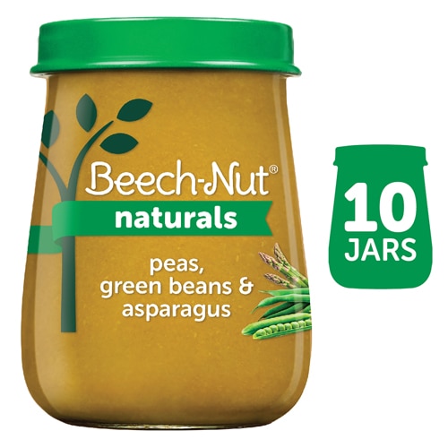 Beech-Nut Naturals Baby Food Puree 6+ Months Peas Green Beans & Asparagus