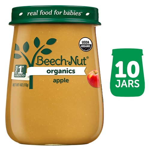 Beech-Nut Organics Baby Food Puree 4+ Months Apples