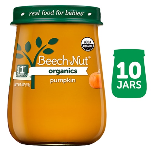 Beech-Nut Organics Baby Food Puree 4+ Months Pumpkin