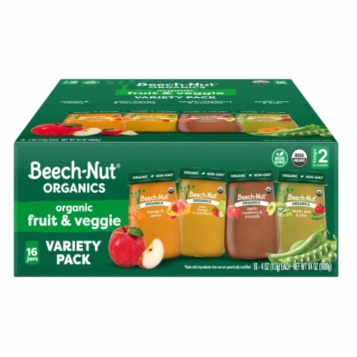 Beech-Nut Organics Baby Food Puree 6+ Months Fruit & Veggie