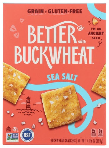 Better with Buckwheat Crackers Gluten Free Grain Free Sea Salt