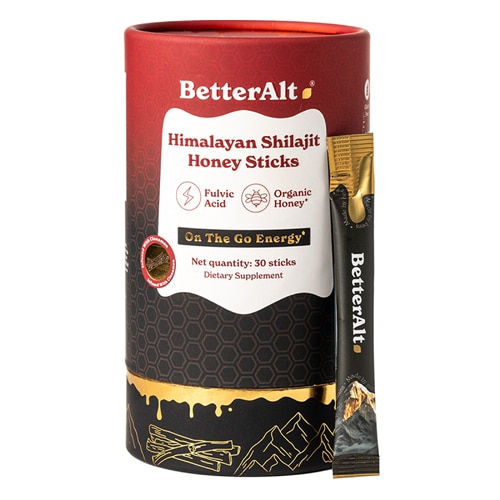 Betteralt Himalayan Shilajit Honey Sticks - For Energy Boost & Immune Support Cinnamon
