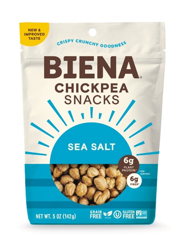 Biena Chickpea Snacks Gluten Free Grain Free Sea Salt