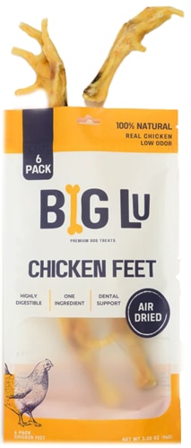 Big Lu Natural Dog Treats Chicken Feet Air Dried
