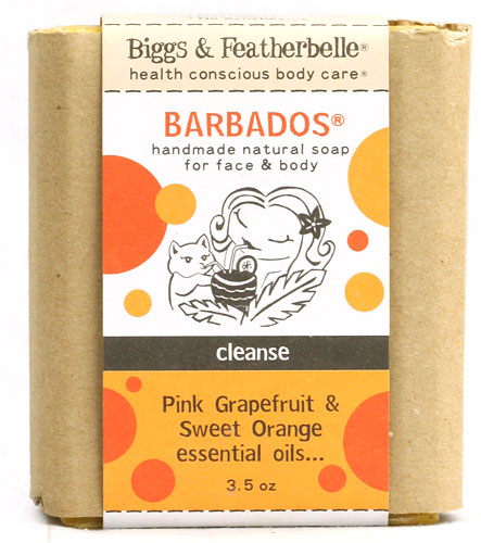 Biggs & Featherbelle Handmade Natural Soap Bar Barbados Grapefruit and Orange