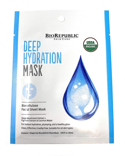 BioRepublic Skincare Deep Hydration Organic Facial Sheet Mask