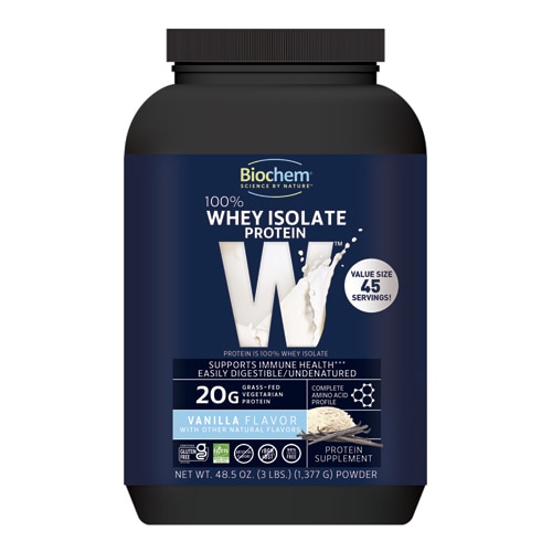 Biochem Sports 100% Whey Protein Powder Sugar-Free Vanilla