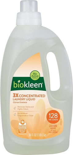 Biokleen 3X Concentrated Laundry Liquid Cold Water 128 Loads Citrus Essence