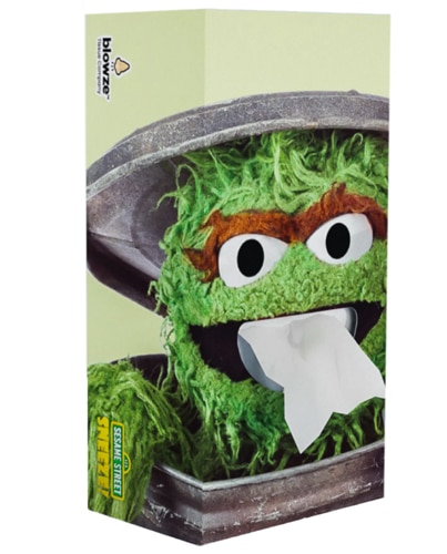 Blowze Facial Tissues Plastic Free Sesame Street Oscar