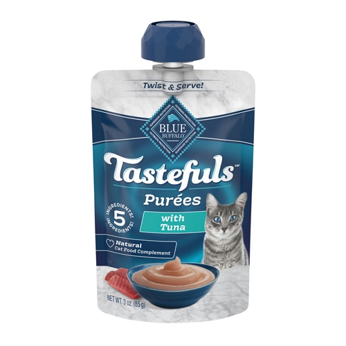 Blue Buffalo Cat Tastefuls Purees Lickable Treat Pouch Tuna