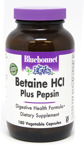 Bluebonnet Nutrition Betaine HCl Plus Pepsin