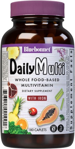 Bluebonnet Nutrition DailyMulti Whole Food-Based Multivitamin With Iron