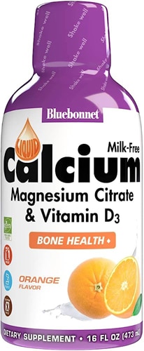 Bluebonnet Nutrition Liquid Calcium Magnesium Citrate Plus Vitamin D3 Natural Orange