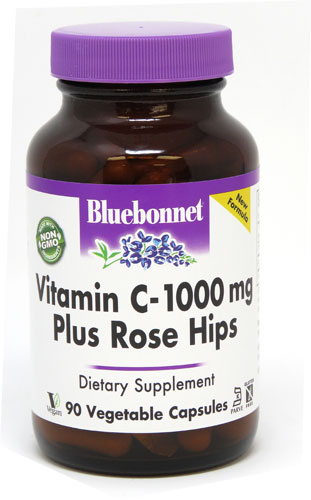 Bluebonnet Nutrition Vitamin C-1000 mg Plus Rose Hips