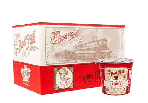 Bob's Red Mill Gluten Free Oatmeal Cup Apple Pieces & Cinnamon with Flax & Chia