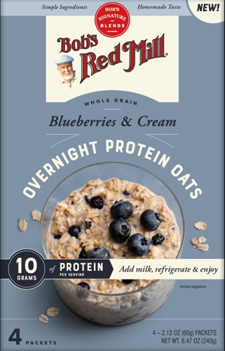 Bob's Red Mill Gluten Free Overnight Protein Oats Blueberries & Cream