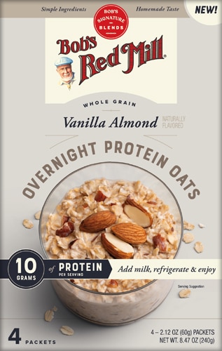 Bob's Red Mill Gluten Free Overnight Protein Oats Vanilla Almond