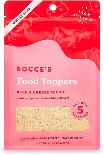 Bocce's Dog Food Topper All Natural Beef & Cheese Recipe