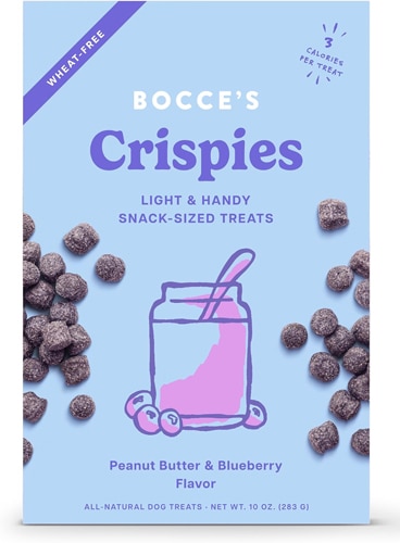 Bocce's Dog Treats Crispies Peanut Butter & Blueberry